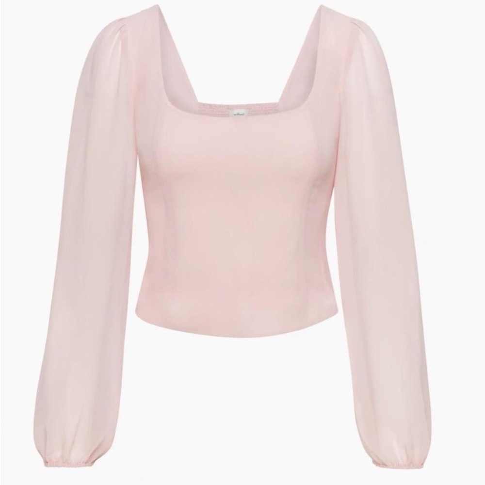 Aritzia Wilfred Grace Top Pink Corset Bustier Blouse XS